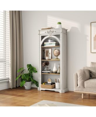 65-Inch 4-Tier Tall Bookcase for Living Room Office