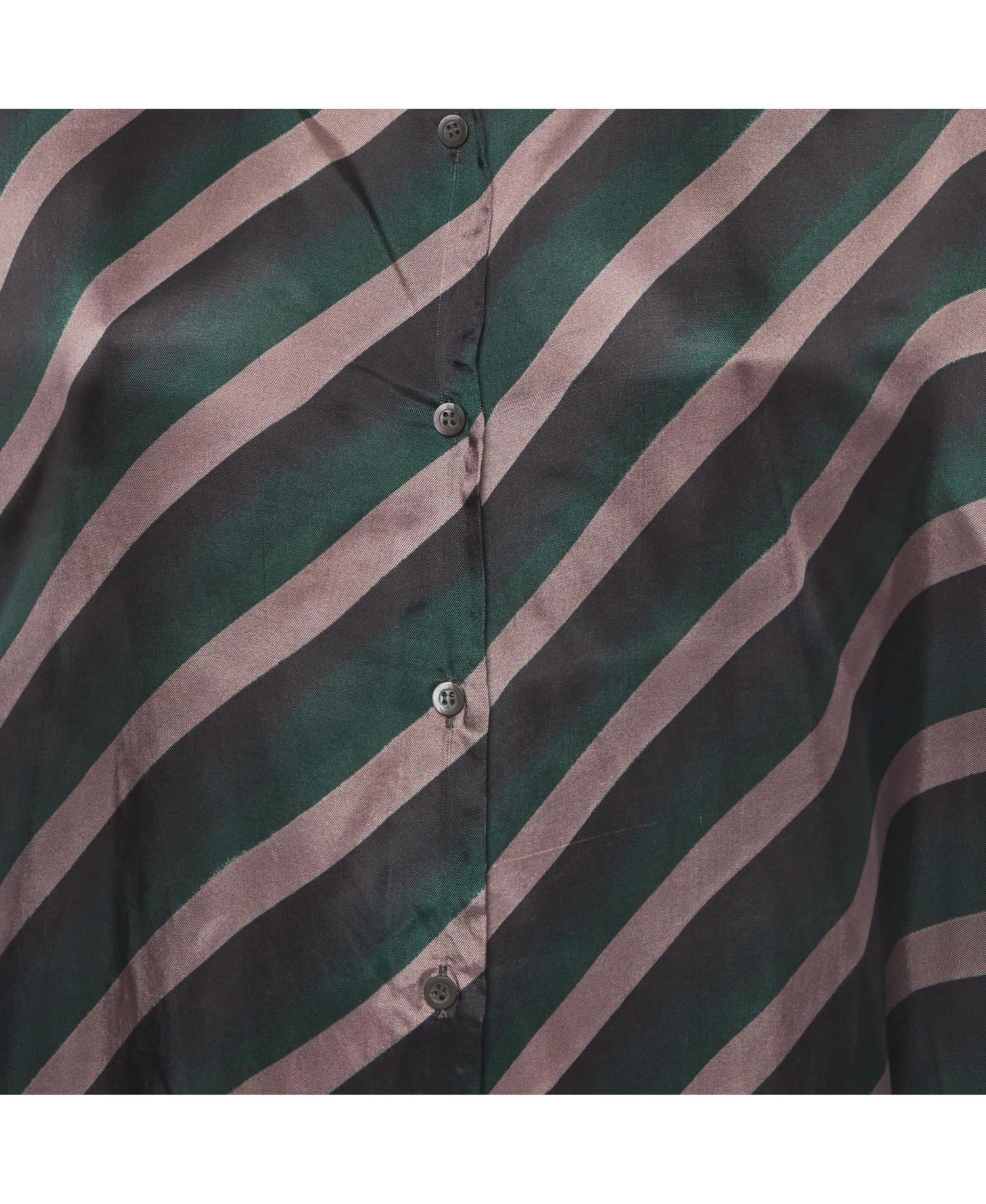 Women's Oversized Diagonal Stripe Satin Shirt