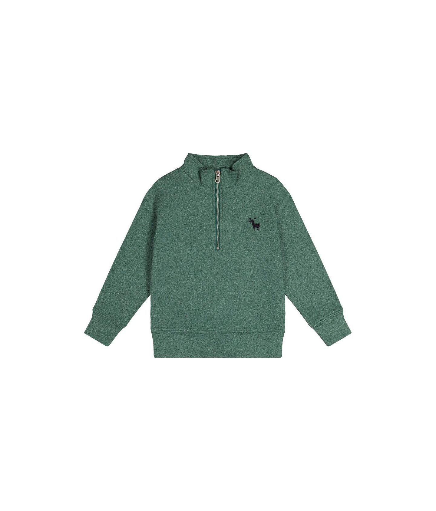Свитер Deux par Deux Half Zip Mock Neck для мальчиков-малышей, цвет: Тёмный зелёный — фото 1