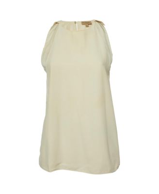 Women's Cream Silk Top