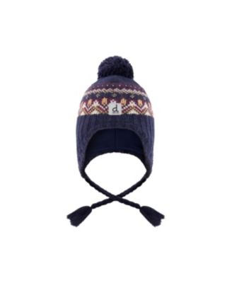 Baby Boy 6M-24M Winter Peruvian Knit Hat with Pompom