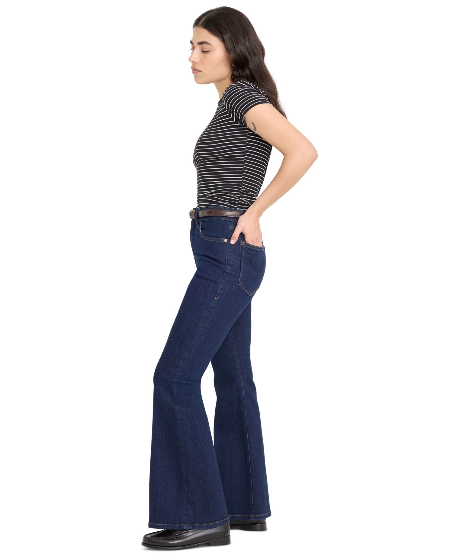 Petite Mid-Rise Flare Jeans