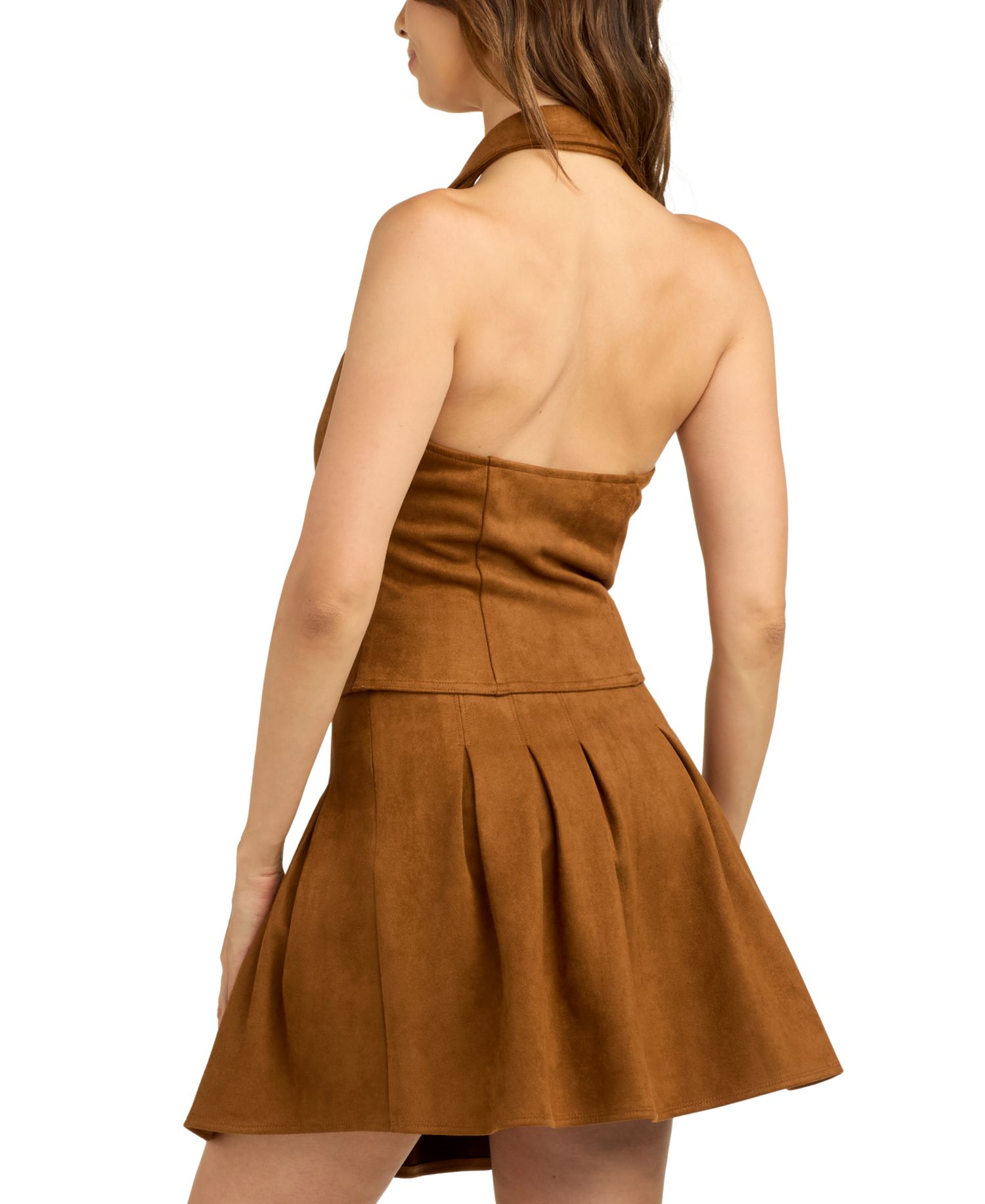 Juniors' Collared Halter Neck Top