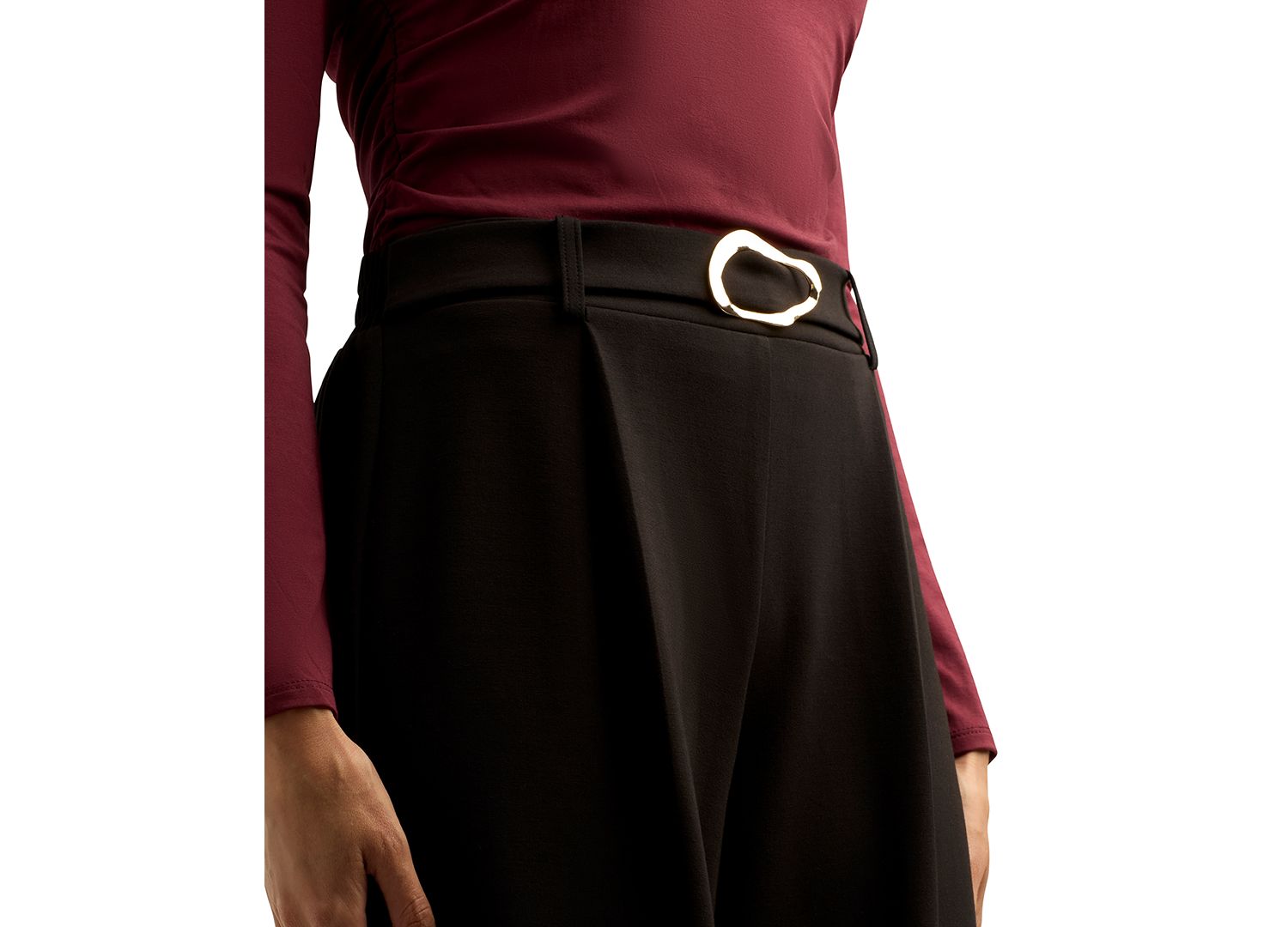 Juniors' Mid-Rise Wide-Leg Pants