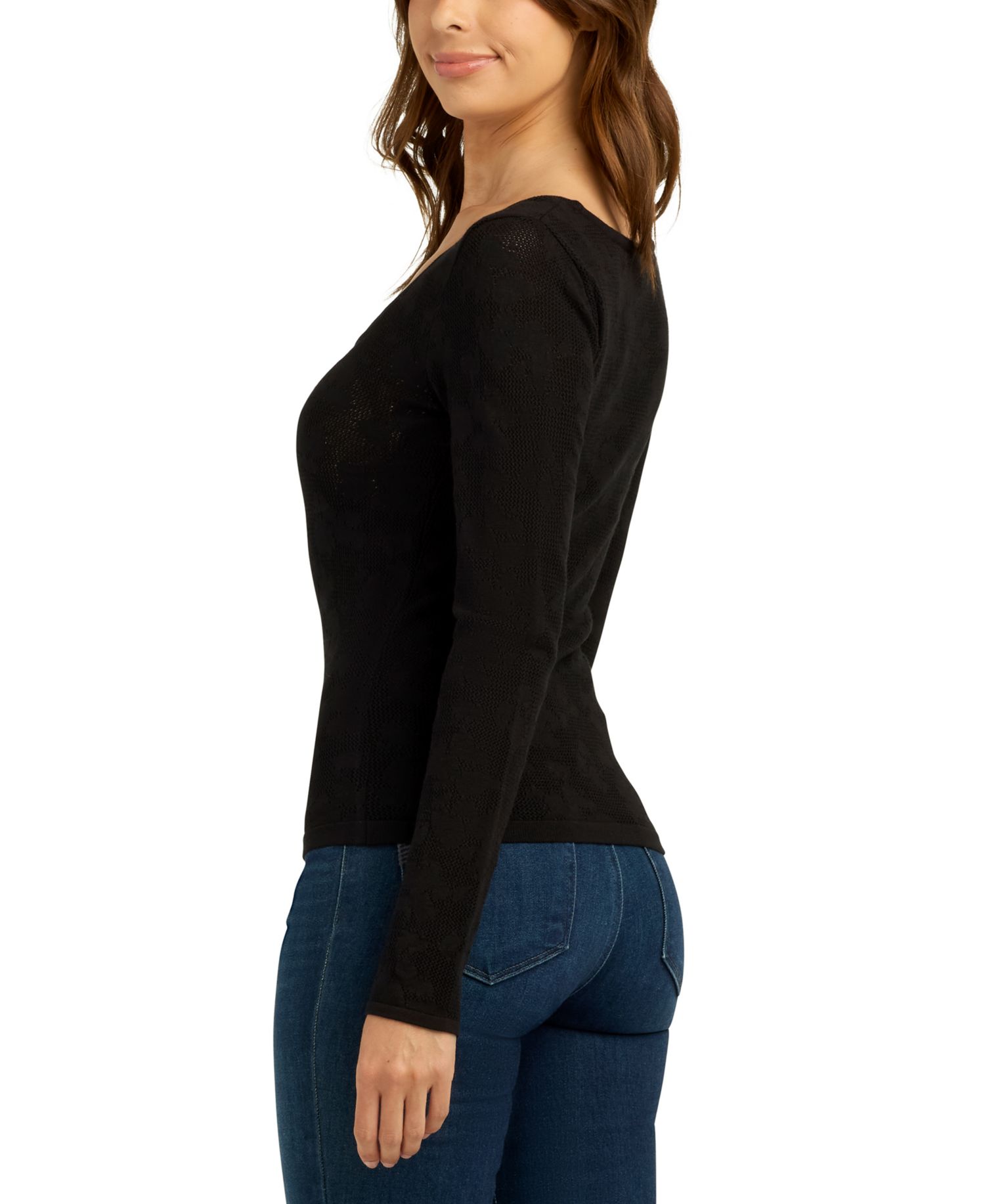 Juniors' Long-Sleeve Pull-On Sweater