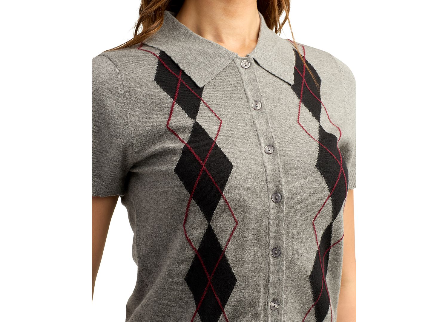 Juniors' Button-Front Sweater Cardigan