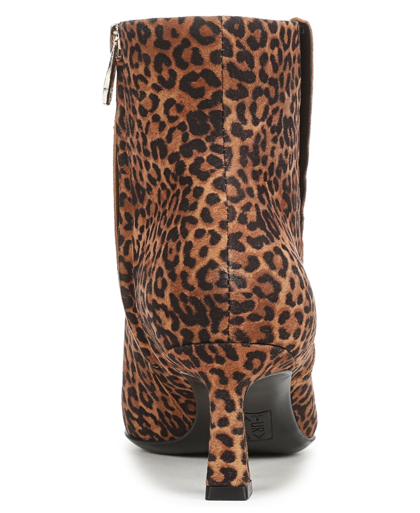 Женские ботинки Naturalizer Deesha Zipper Short Booties, цвет: Коричневый леопардовый с принтом замшевый — фото 3
