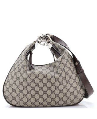 Medium Attache Shoulder Bag GG Coated Canvas