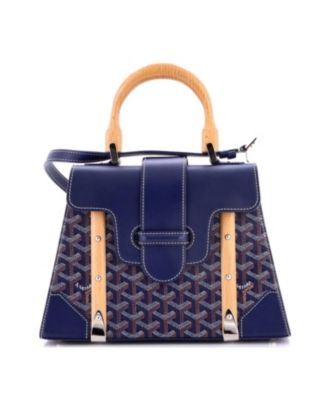 PM Saigon Top Handle Bag Coated Canvas with Leather