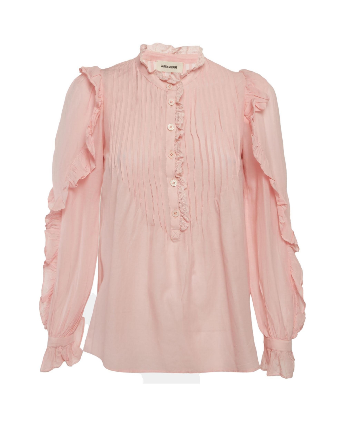 Pre-Owned Zadig & Voltaire Women's Timmy Tomboy Ruffled Cotton Blouse