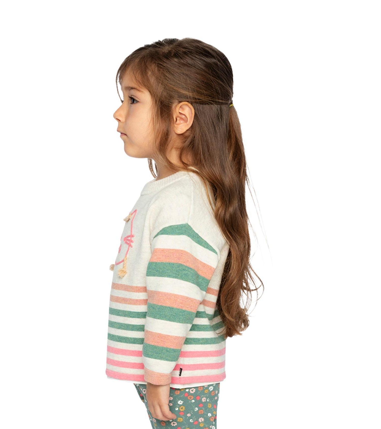Baby Girl (12M -24M) Knitted Stripe Sweater