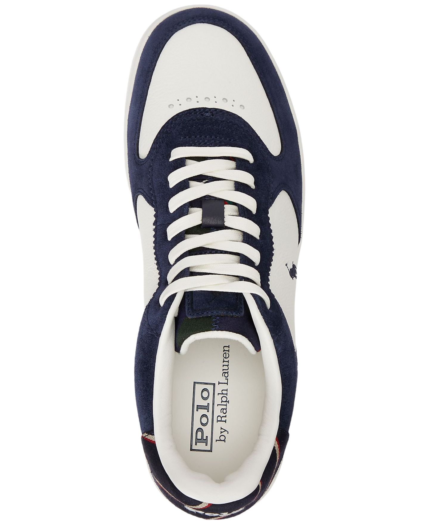 Мужские кроссовки Polo Ralph Lauren Masters Classic Low-Top Retro, цвет: Тёмно-синий / Белый — фото 4