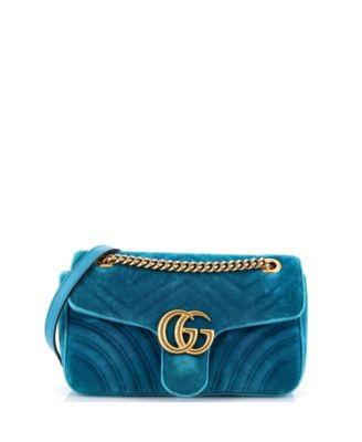 Small GG Marmont Flap Bag Matelasse Velvet