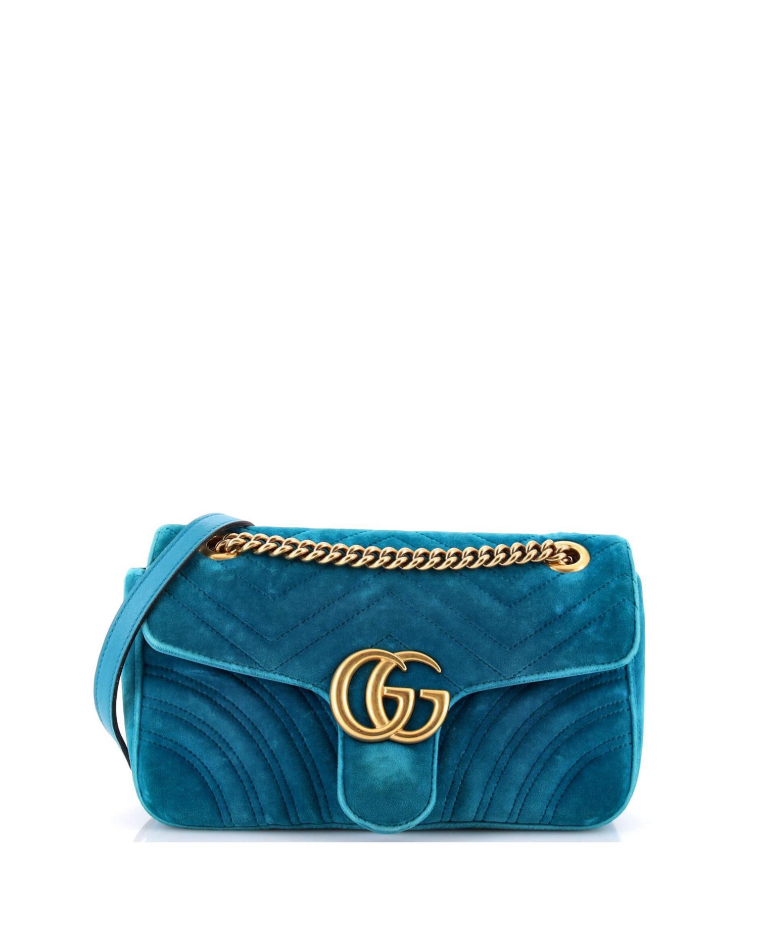 Small GG Marmont Flap Bag Matelasse Velvet