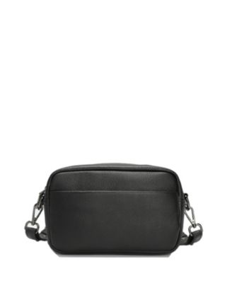 Avery Pebble Leather Camera Bag Structured Crossbody Purse with Wide Strap