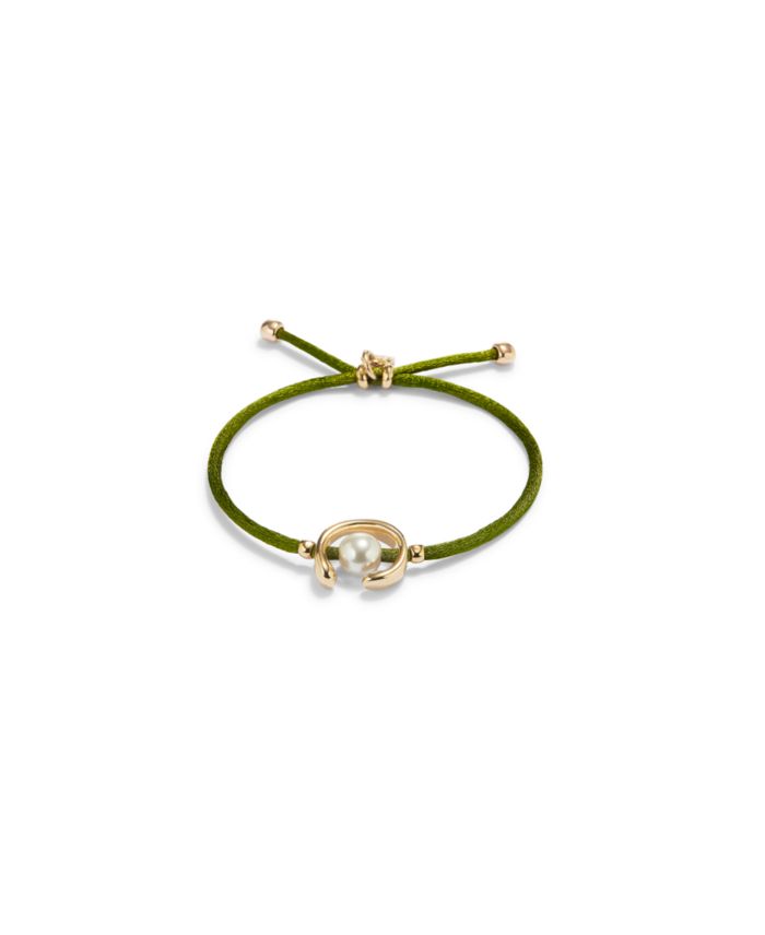 UNOde50 Metal-Tone Alloy Dark Green Crystal Bracelet
