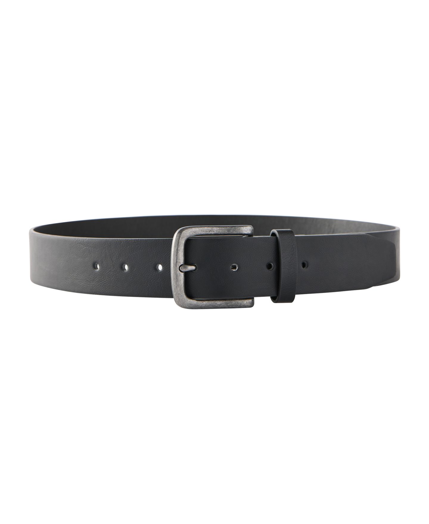 Мужской ремень COTTON ON Classic Wide Square Buckle Belt, цвет: Чёрный — фото 1