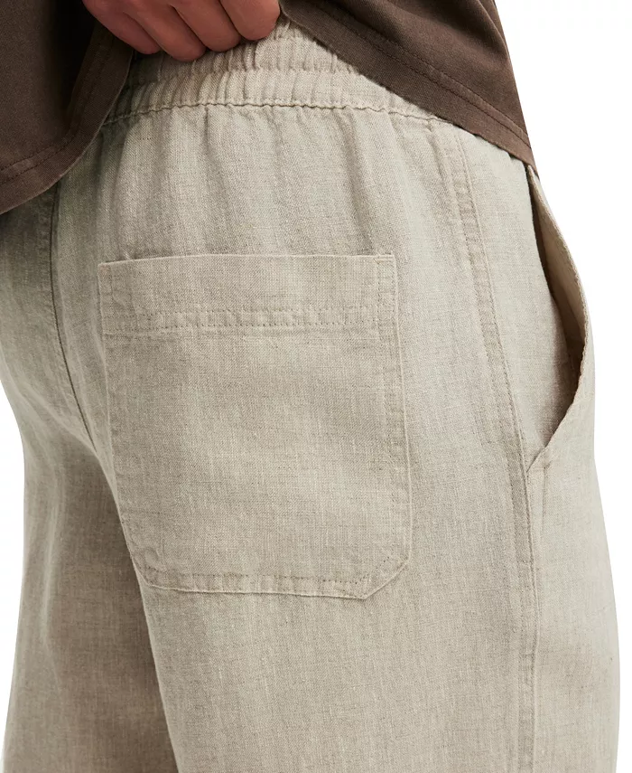 Men's Baggy Worker Linen Relaxed-Fit Pants - thumbnail 10