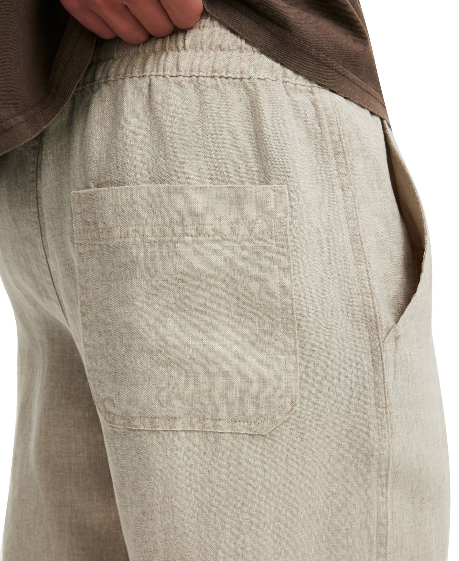 Men's Baggy Worker Linen Relaxed-Fit Pants
