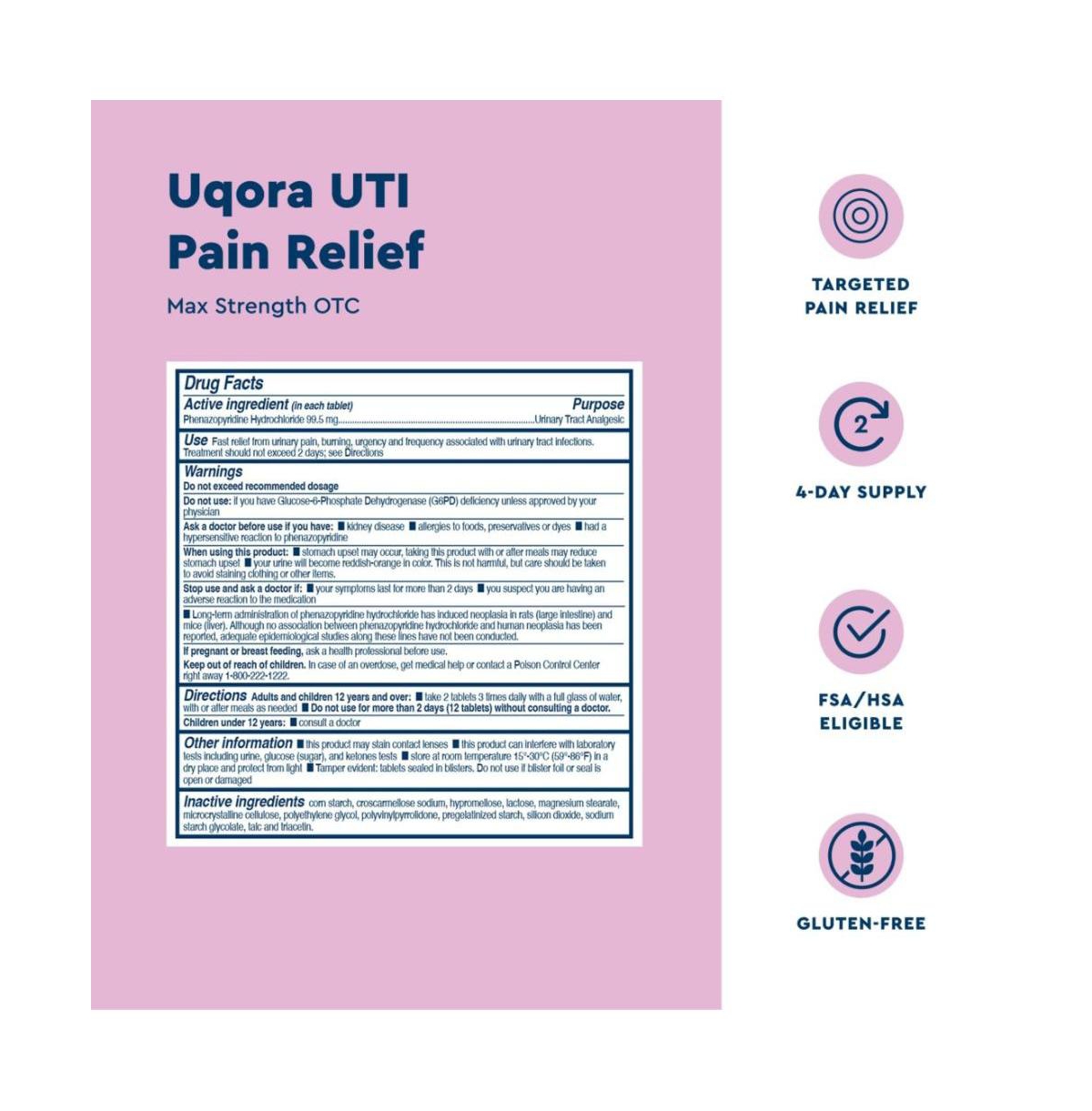 Uqora Uti Pain Relief Max Strength