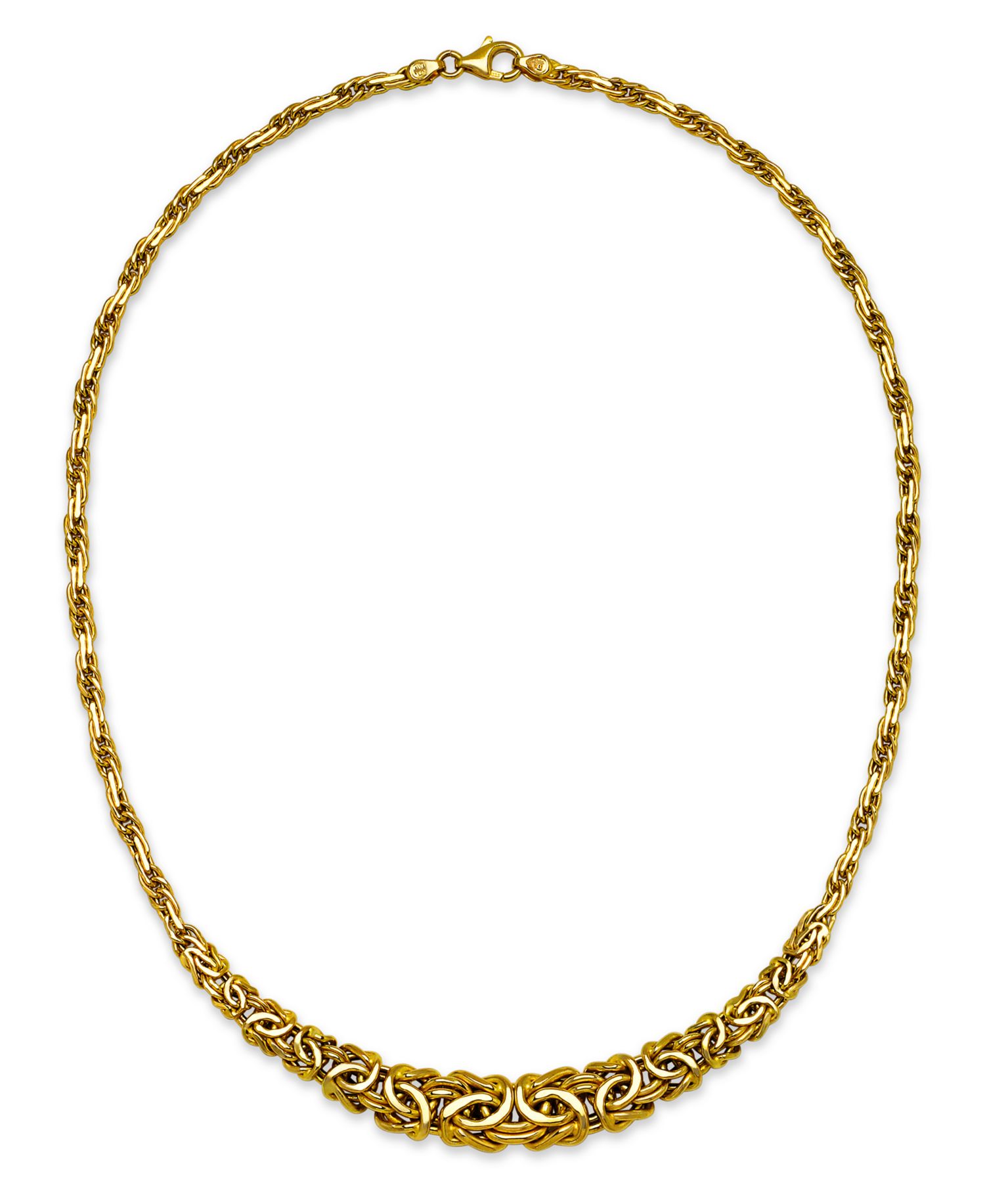 17" Byzantine Necklace in 14k Gold