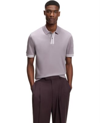 Men's Mercerised-Cotton Regular-Fit Polo Shirt
