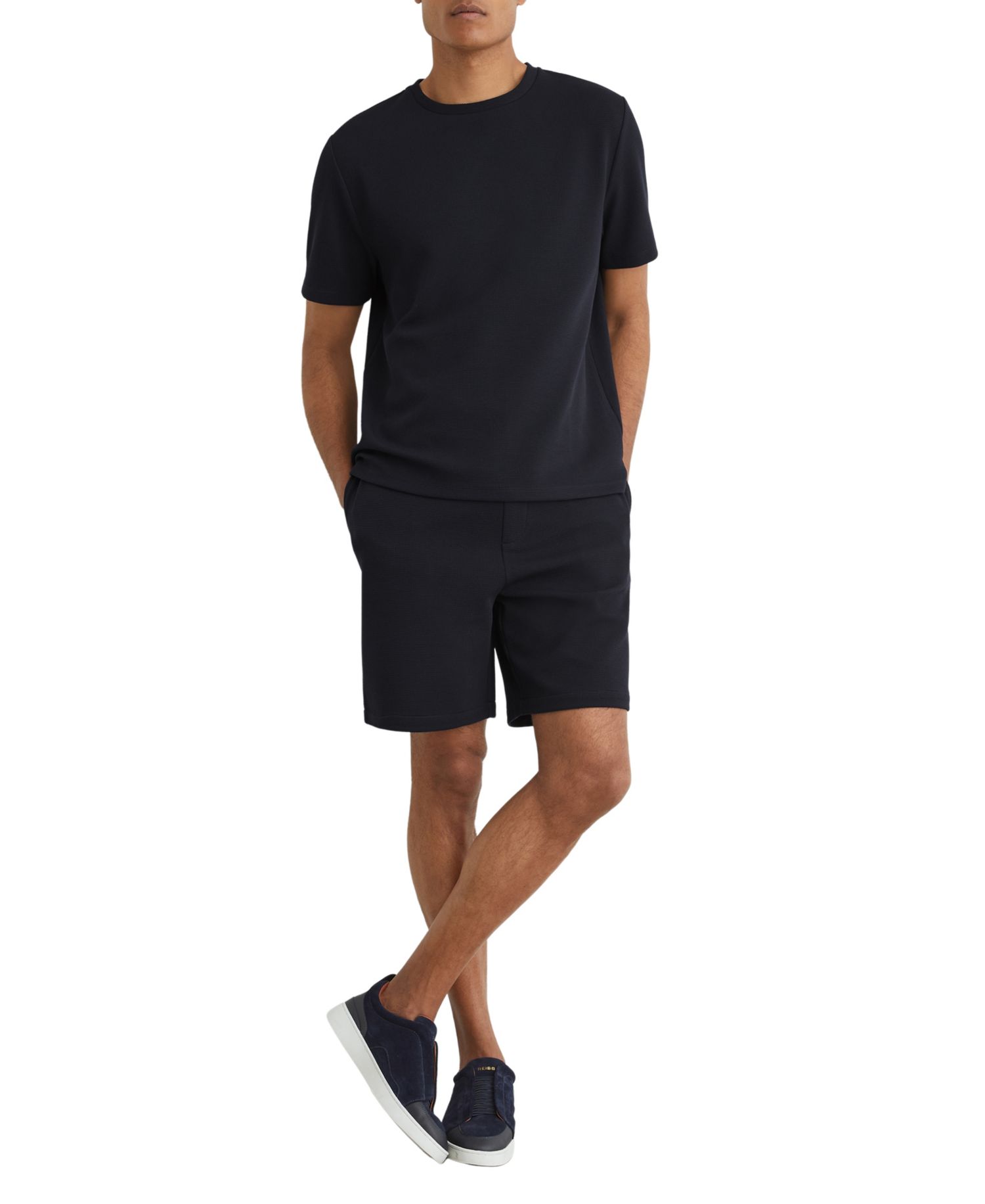Men's Cole Textured Modern-Fit Crew-Neck T-Shirt