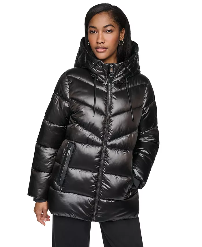 Women's Shine Hooded Puffer Coat - thumbnail 9