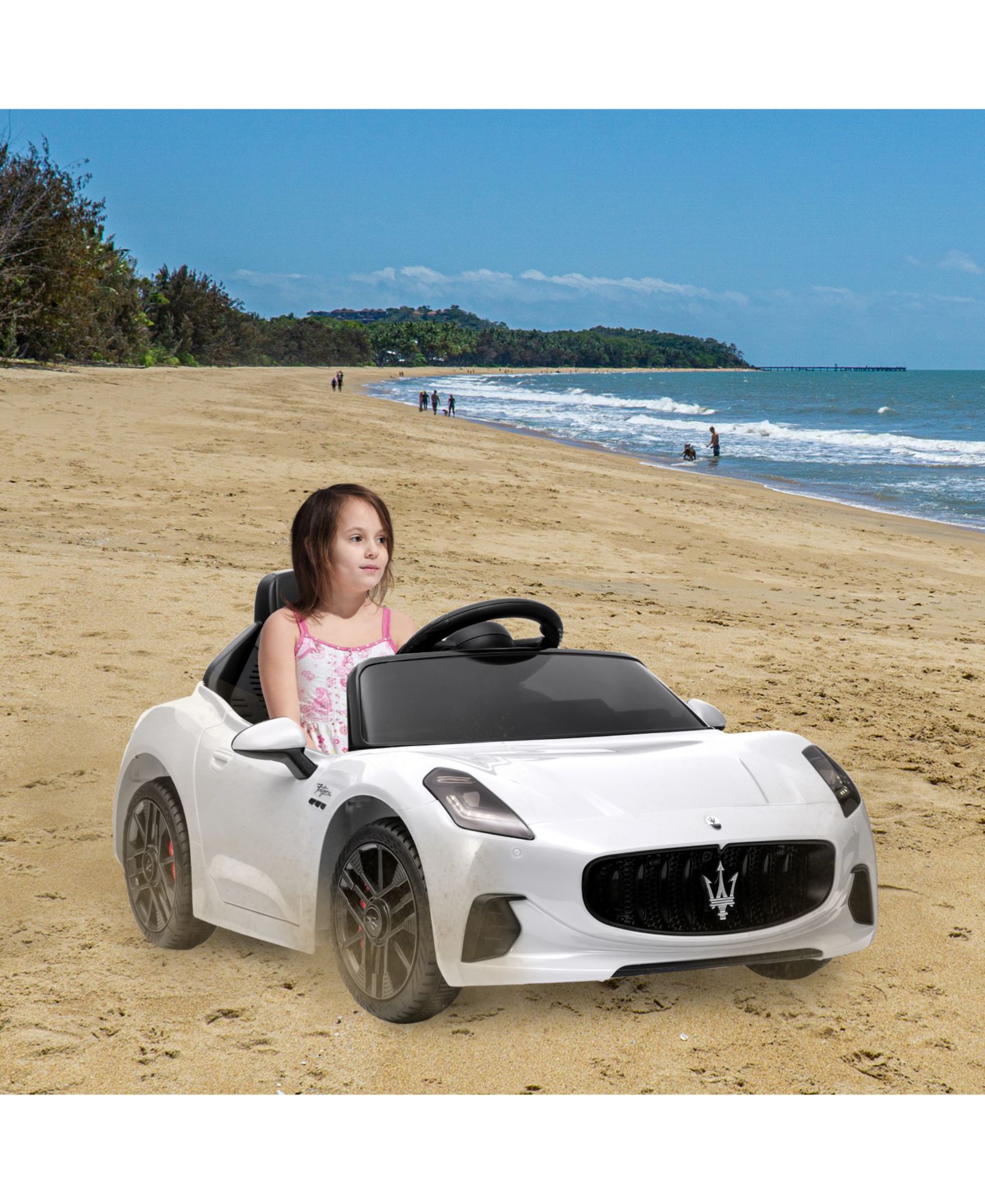 Детская игрушка homfan Maserati Remote Control 1-Seat Ride-On Car, Ages 3-8, цвет: Белый — фото 7