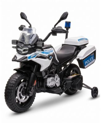 Licensed Kids Ride On Police Motorcycle, 12v Electric Toy with Eva Tires and Warning Lights for Boys and Girls
