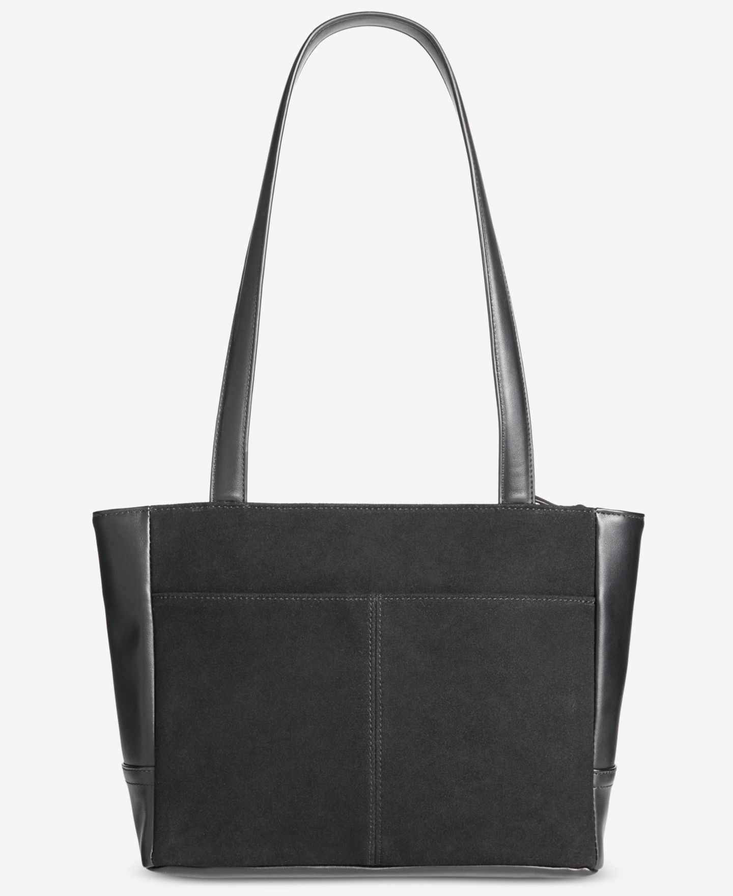 Женская сумка Giani Bernini Nappa Suede Combo Tulip Tote, цвет: Чёрный — фото 4