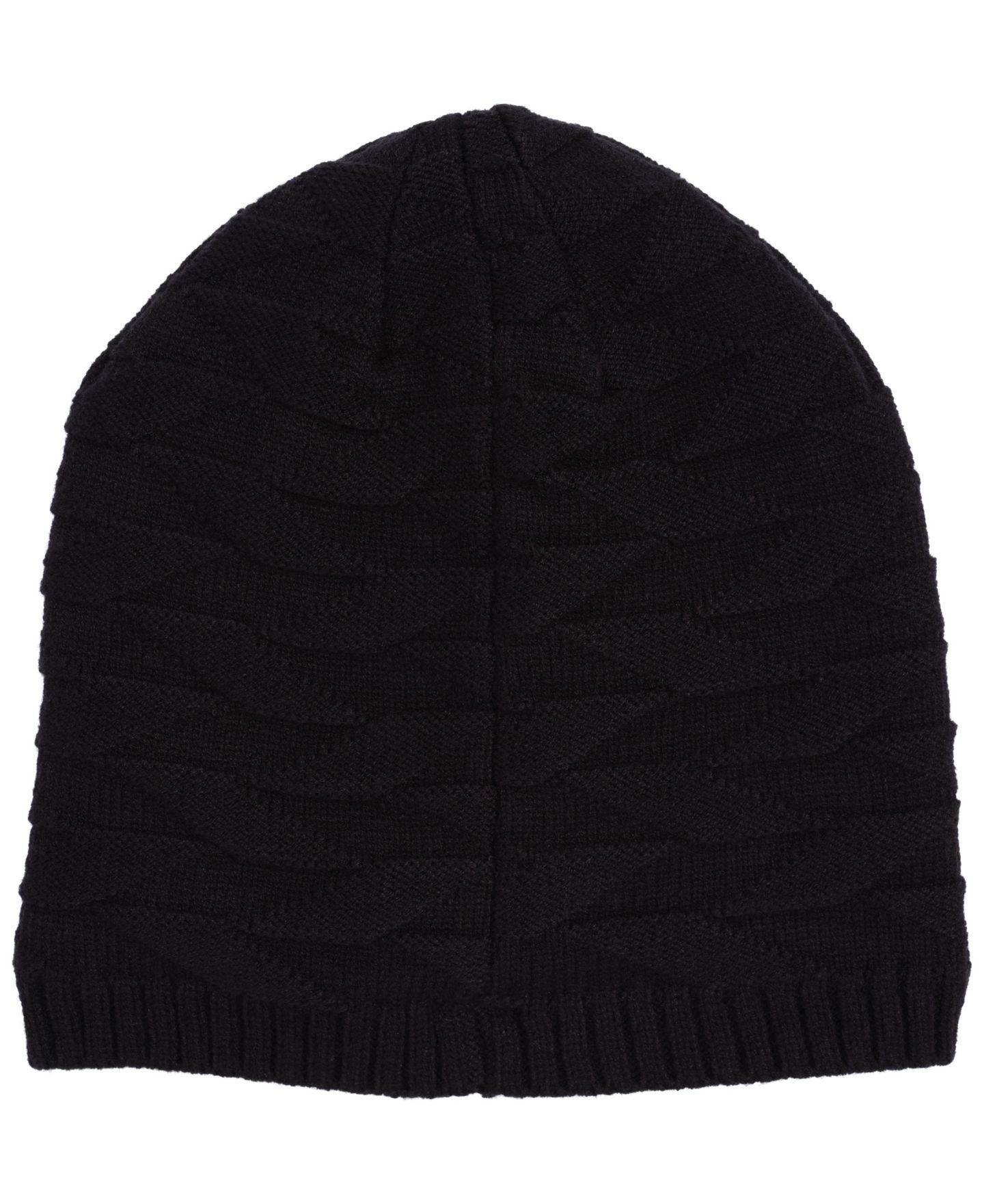 Мужская шапка Alfani Fleece-Lined Chevron, цвет: Чёрный — фото 2