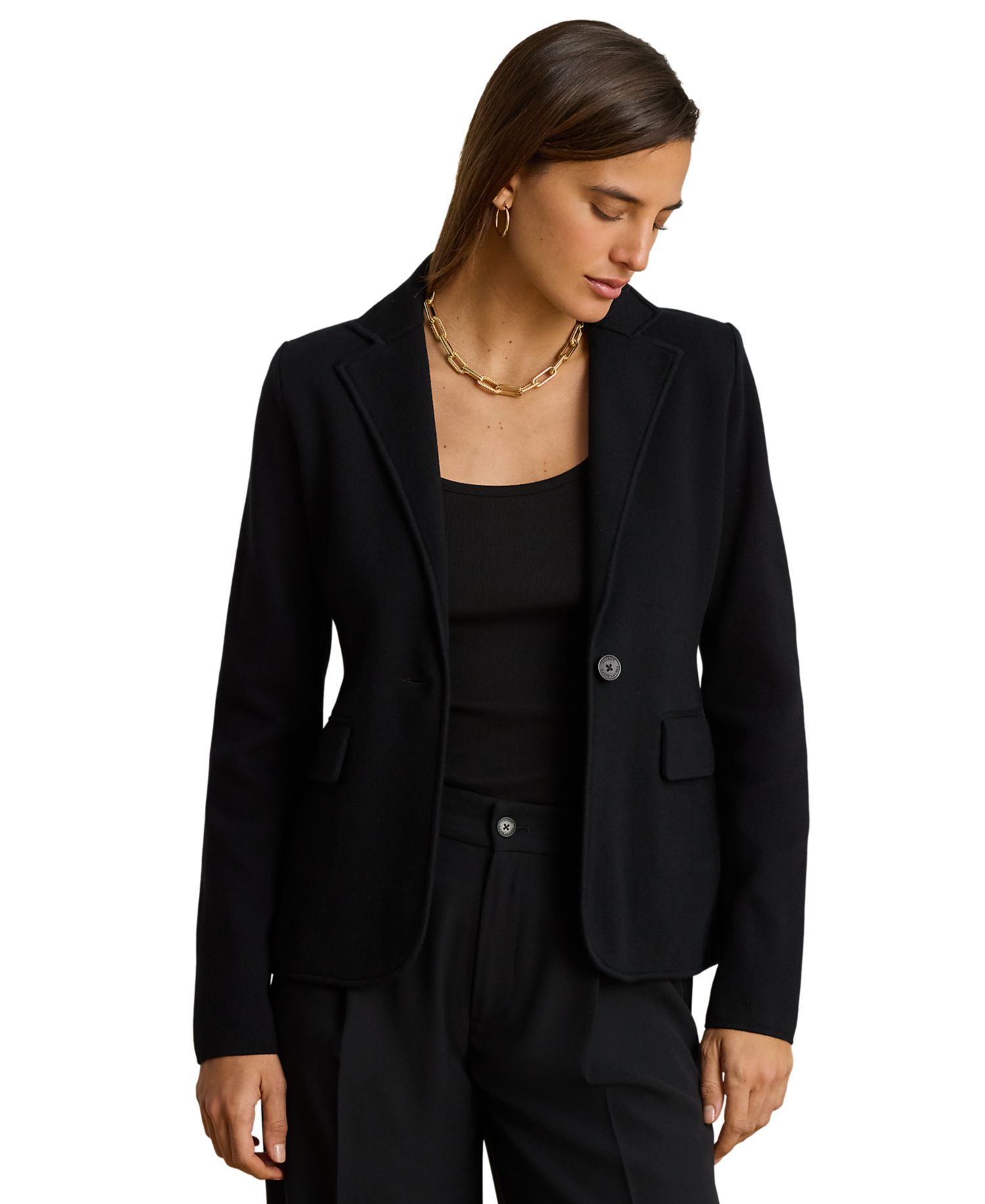 Petite Cotton-Blend Sweater Blazer
