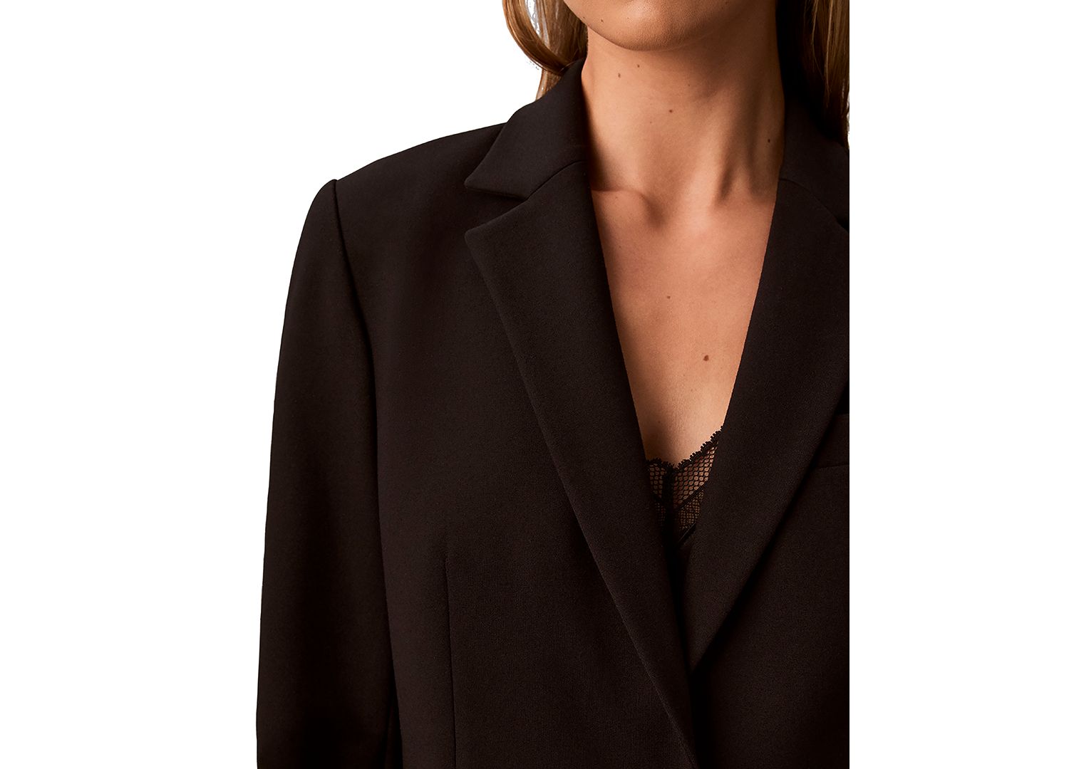 Women's Notch Collar One-Button Jacket