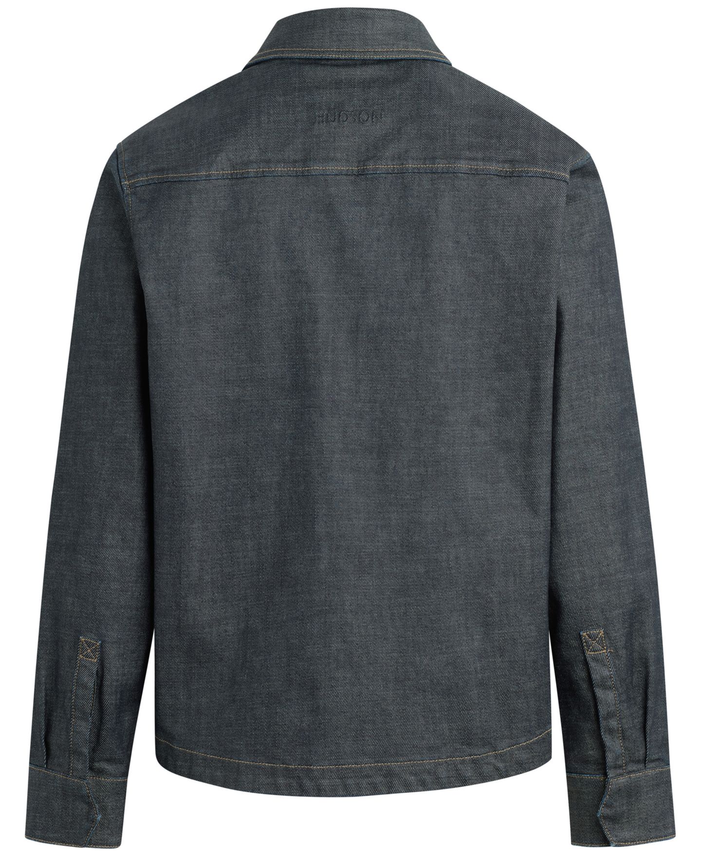 Мужская рубашка Hudson Jeans Coated Gunmetal Long-Sleeve, цвет: Графитовый металлик — фото 5