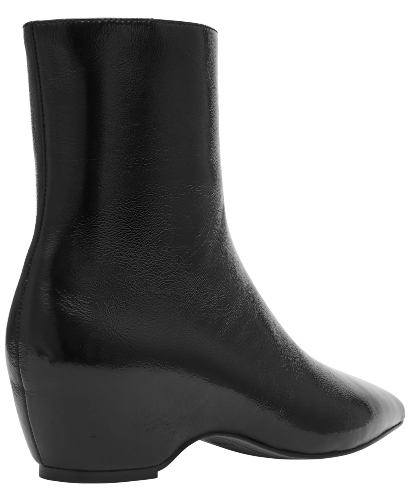 Женские ботинки Steve Madden Karlson Sculpted Wedge Booties, цвет: Чёрный блестящий — фото 6