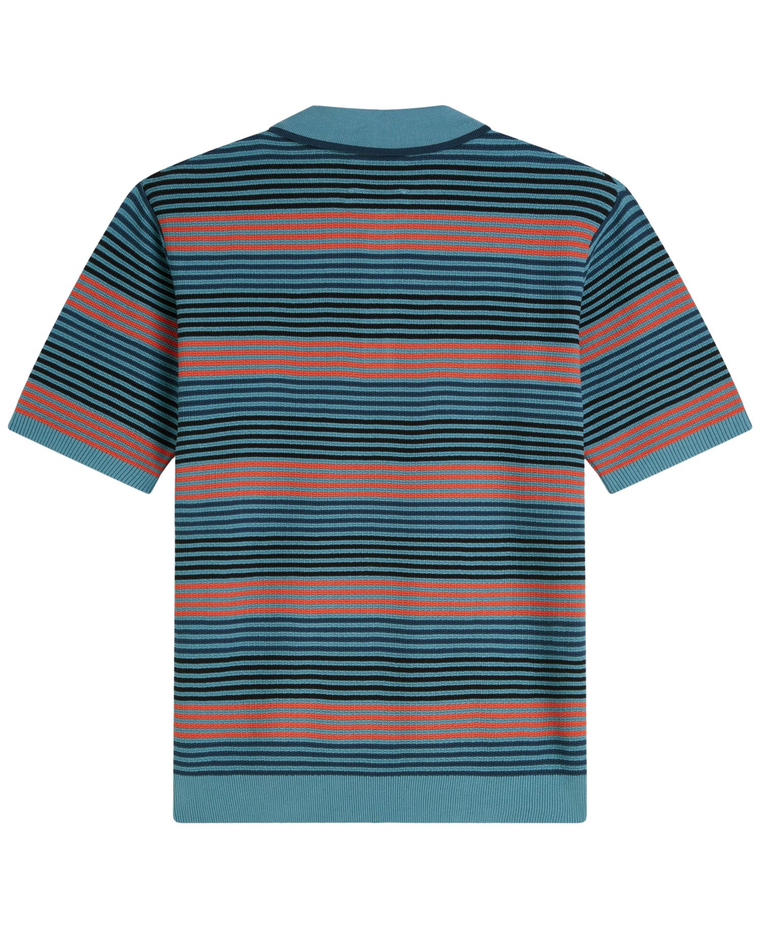 Men's Striped Knitted Regular-Fit Polo Shirt