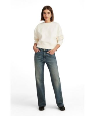 Women's Taylor High Rise Straight Leg In Mid Used Gold Premium