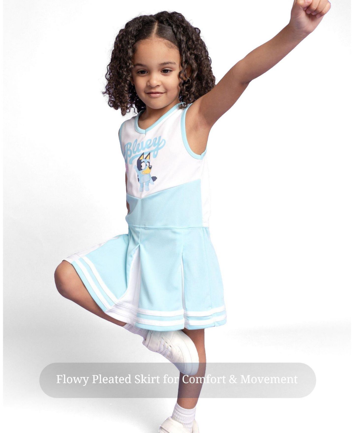 Платье Bluey Sleeveless Cheerleader Dress для девочек, цвет: Светлый синий — фото 3