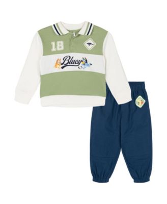 Boy's (5-12) Two-Piece Fleece Polo and Joggers Set