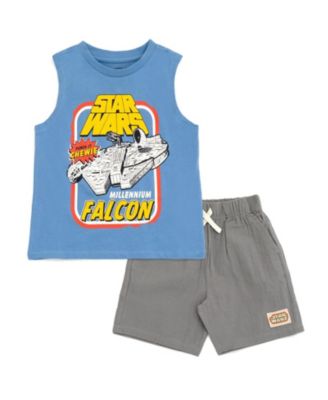 Little Boys Millennium Falcon 5-20 Sleeveless 2-Piece Tank Top and Shorts Set