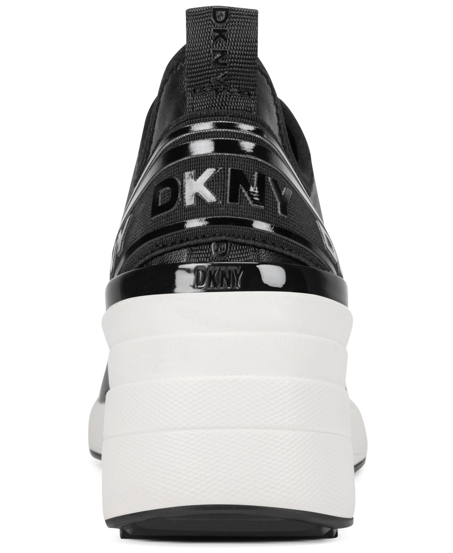 Женские кроссовки DKNY Keeva Slip-On Wedge, цвет: Чёрный — фото 3