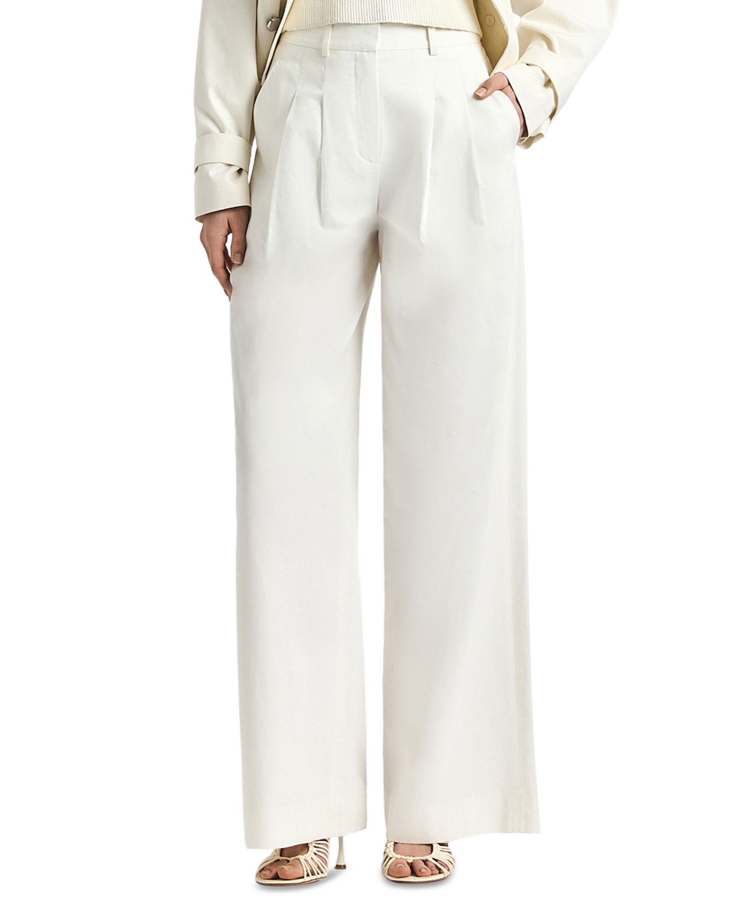 Women's Juliana Mid-Rise Wide-Leg Trousers
