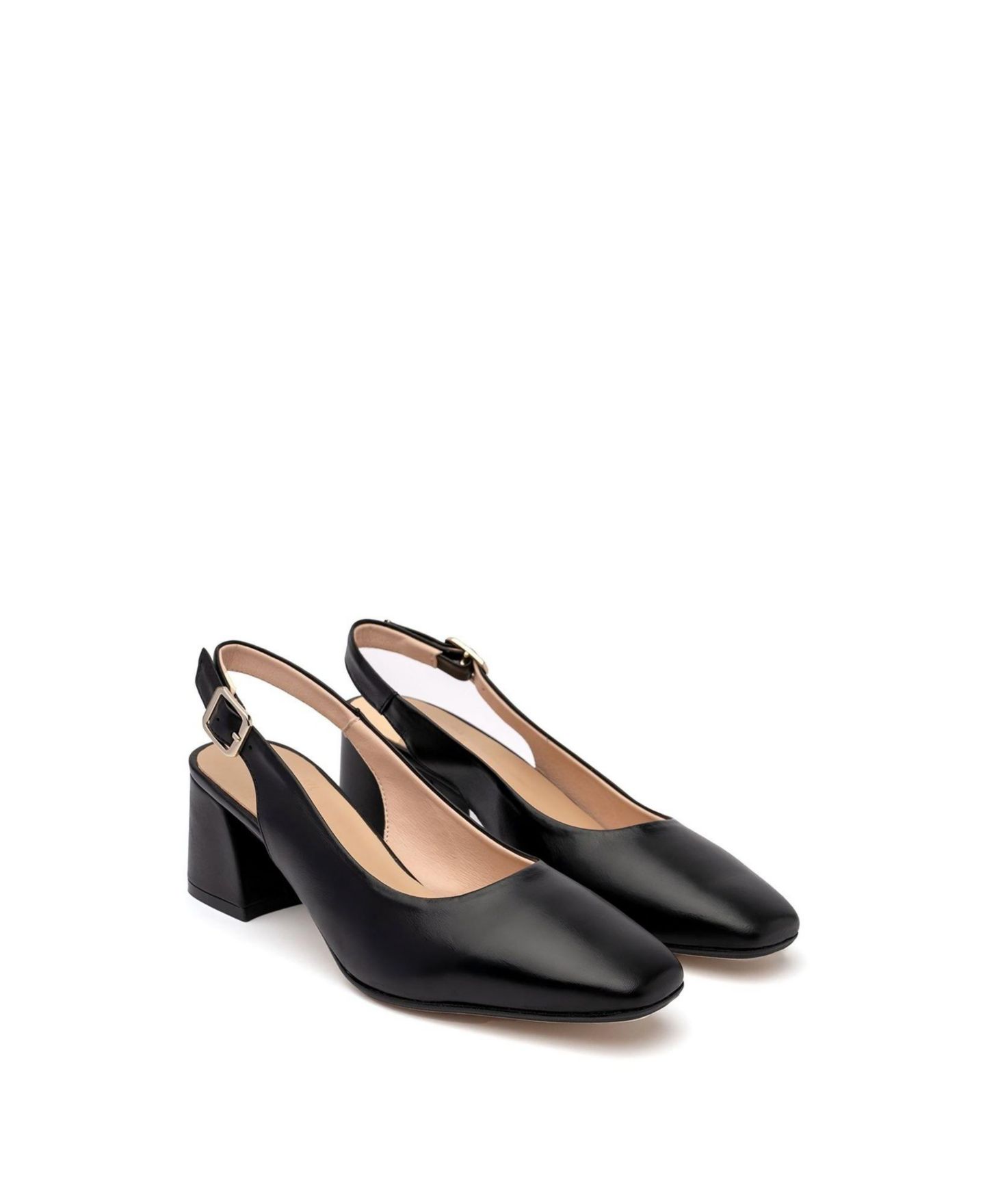 Женские туфли Menina Step Pia Leather Slingback, цвет: Чёрный — фото 4