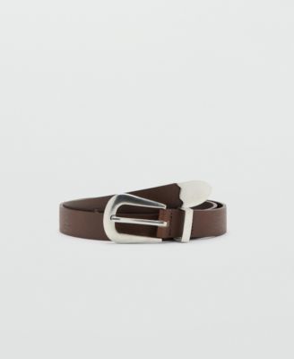 Women's Metal Detail Leather Belt