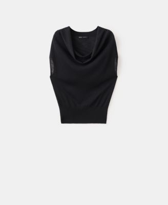 Women's Draped Neck Knitted Sweater