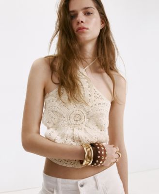 Women's Crochet Floral Top