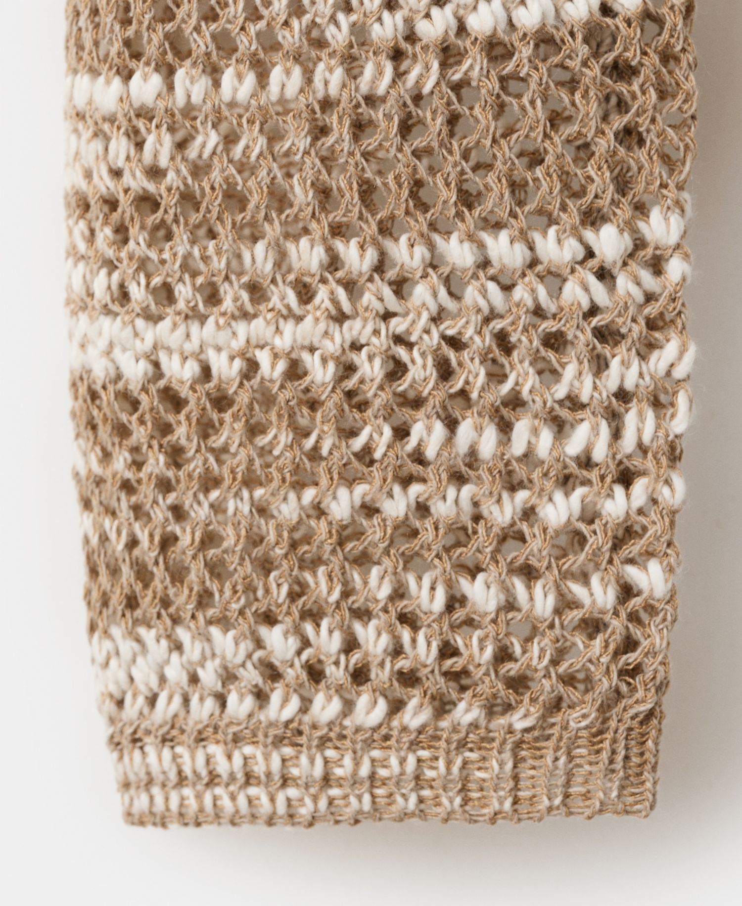 Women's Two-Tone Crocheted Sweater