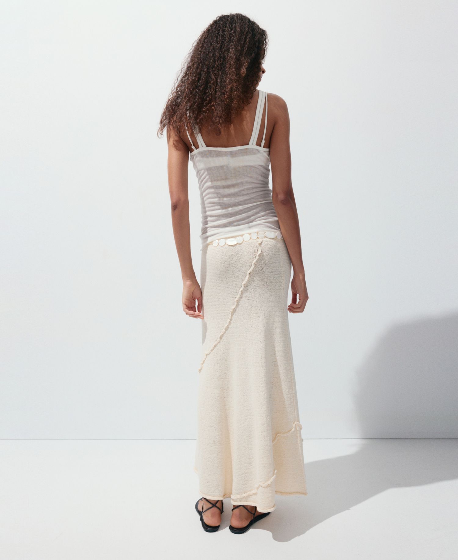 Women's Wavy Stitching Detail Knit Skirt