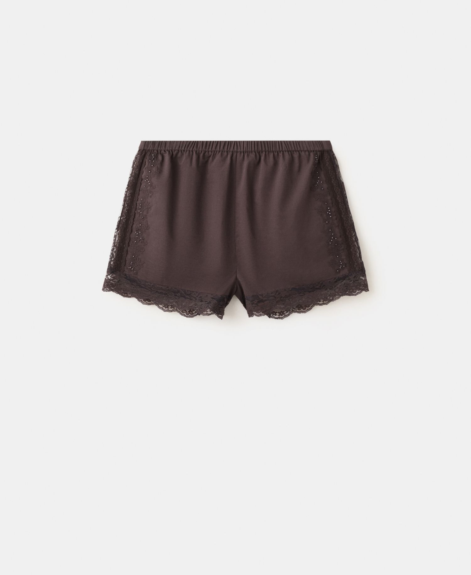 Women's Lace Detail Straight Shorts